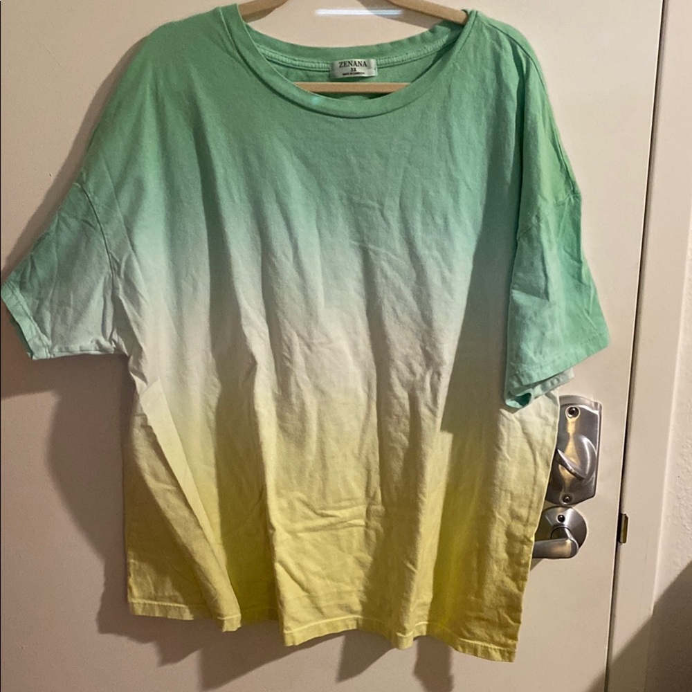Green and Yellow Gradient T-Shirt